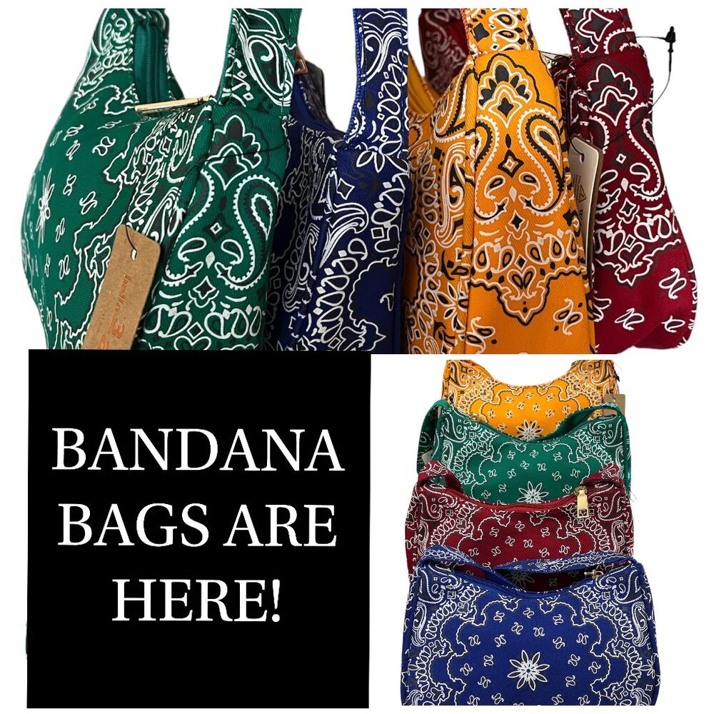 Classic Bandana Paisley Print SM Shoulder Handbag - NWT - 4 Colors Avail.